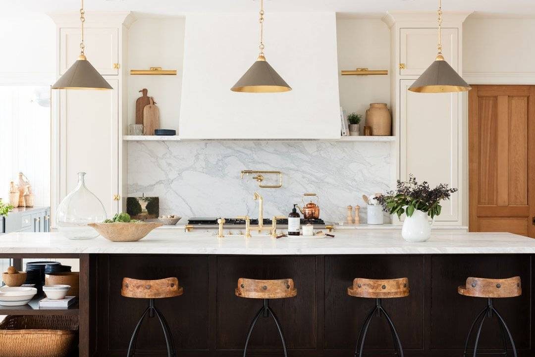 Unique taupe lighting that stands out (from Studio McGee )